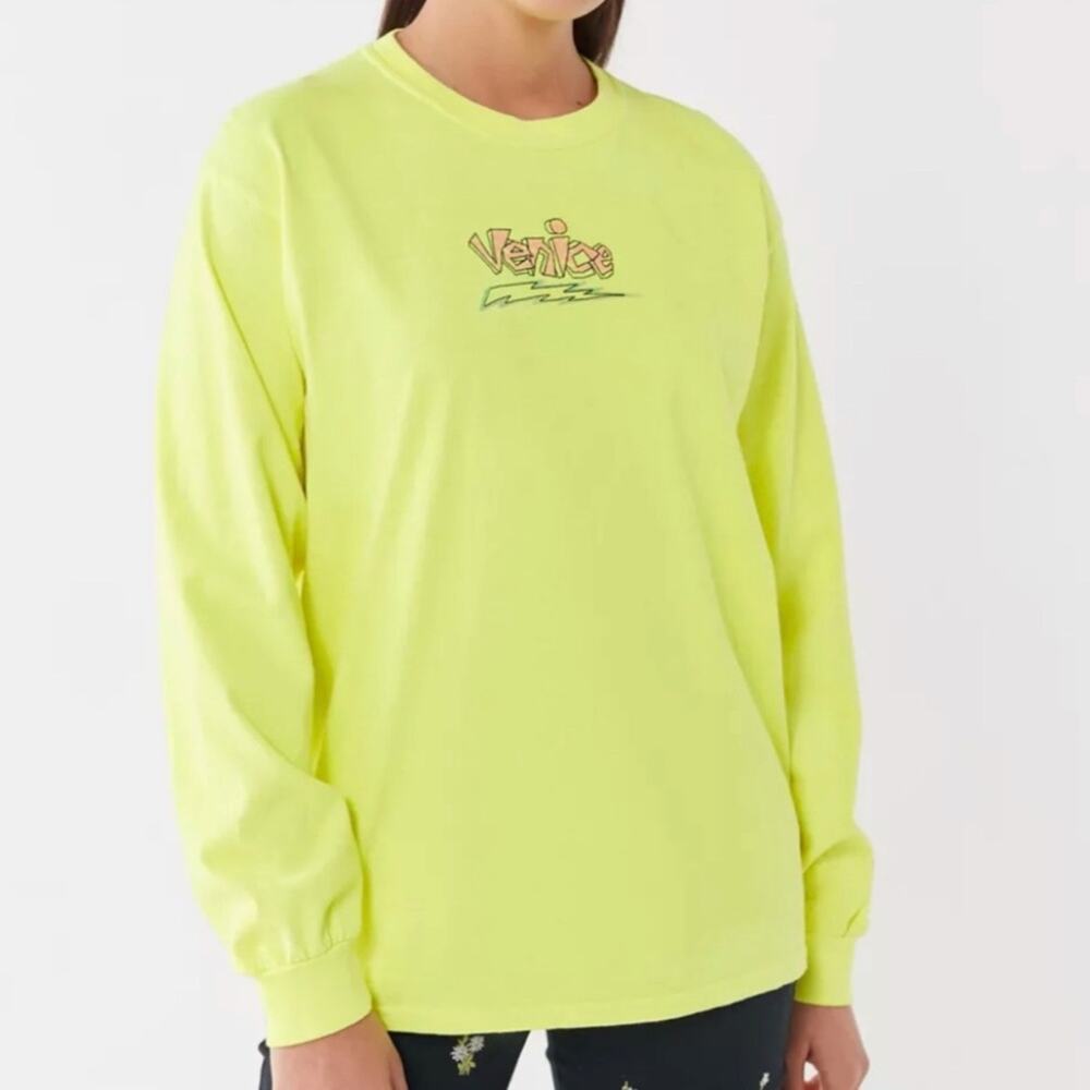 Project Social T Venice Neon Long Sleeve Tee Size Medium
